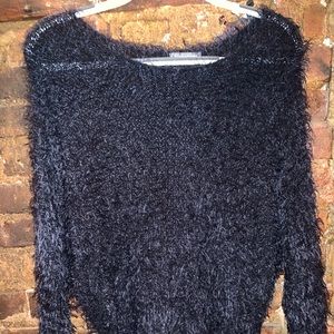 Fuzzy Black Sweater